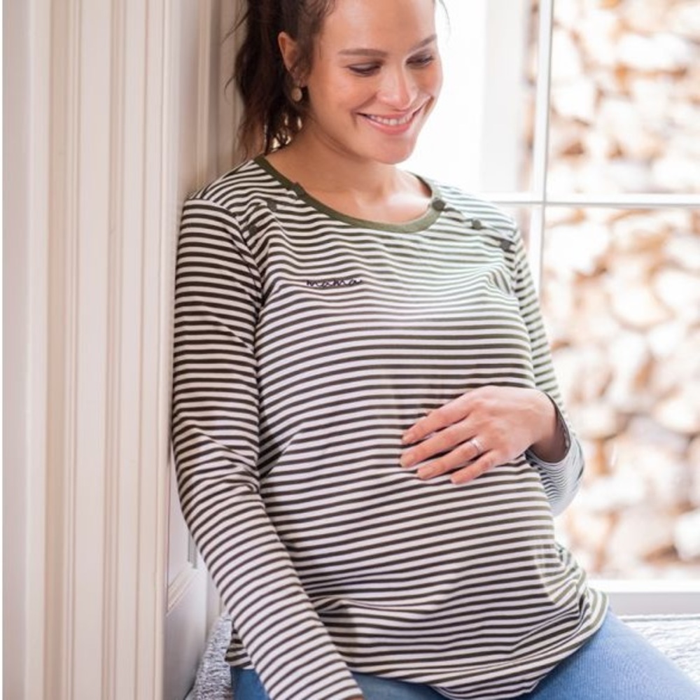 Striped Mama Maternity Sweater Top